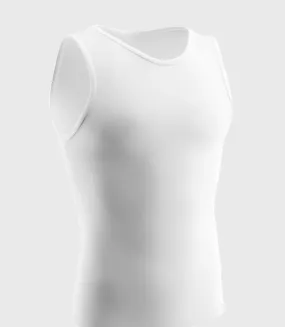 035022 Mens Stretch Cotton Moderate Compression Shaper Tank with Mesh Cutouts