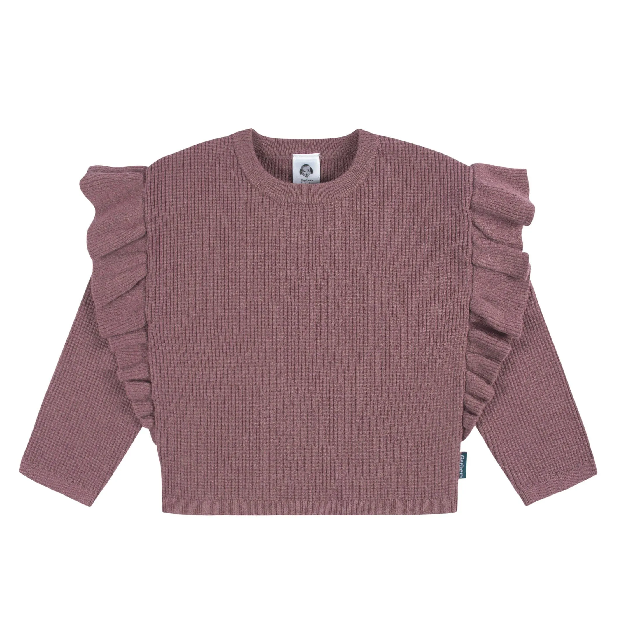 2-Piece Infant and Toddler Girls Mauve Sweater Knit Set