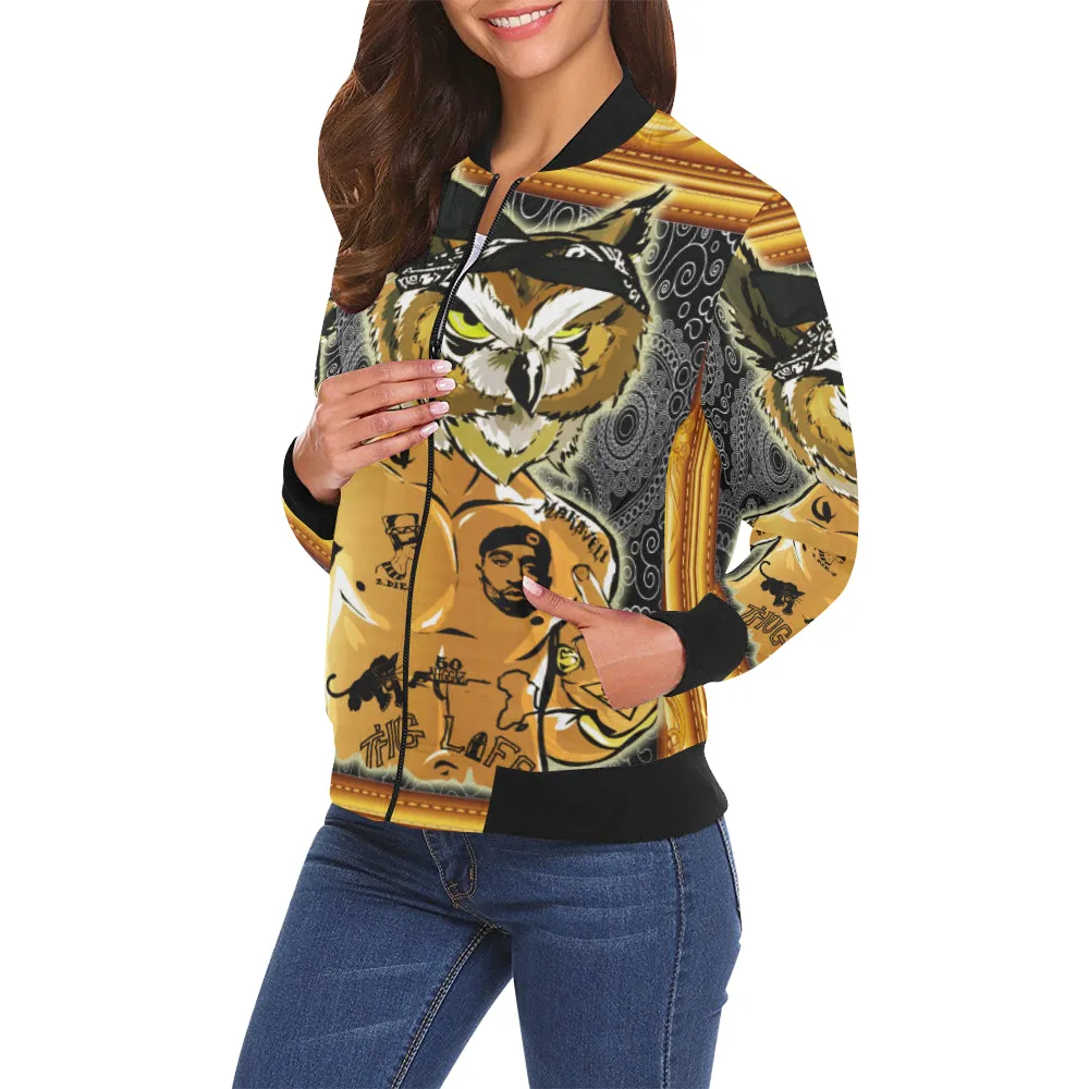 2PAC CHOUETT All Over Print Bomber Jacket for Women