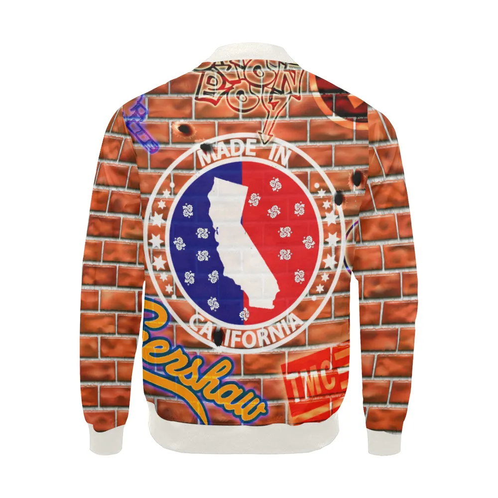 4 HUSSLE THE GREAT All Over Print Bomber Jacket for Men