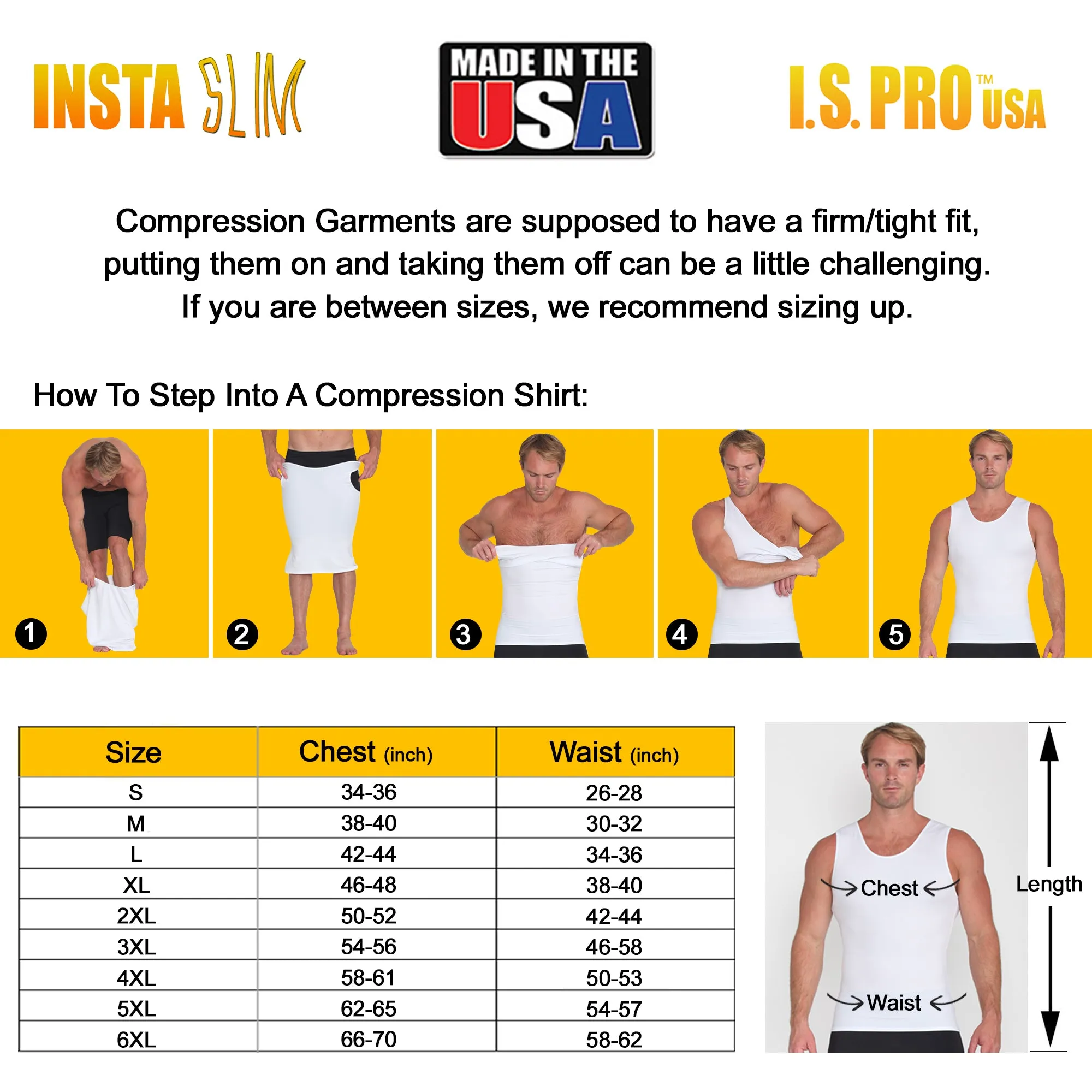 6-Pack Insta Slim Compression Muscle Tank MS0006