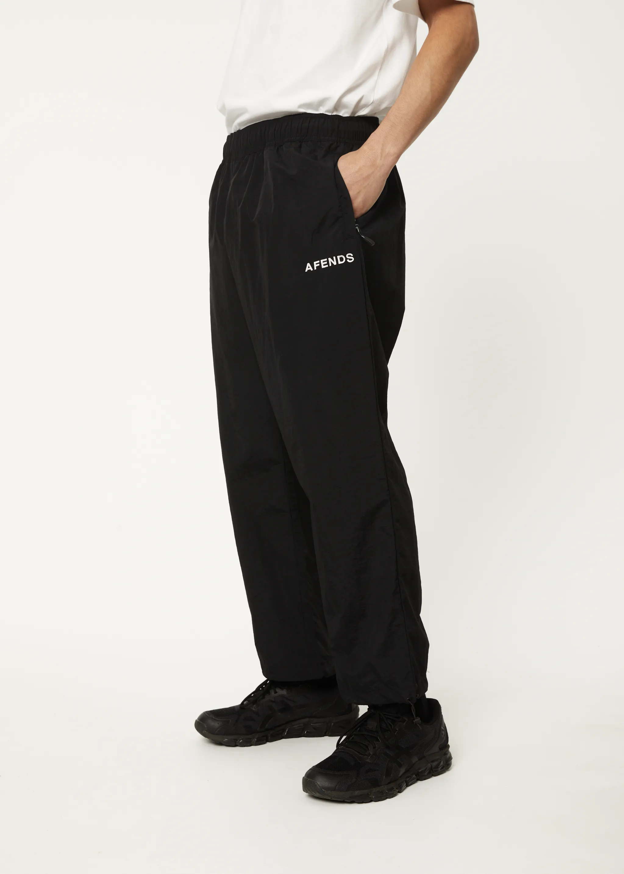 AFENDS Mens Floodlights - Spray Pants - Black