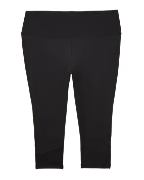 Ainslie Capri Tights with Mesh Detail | Black