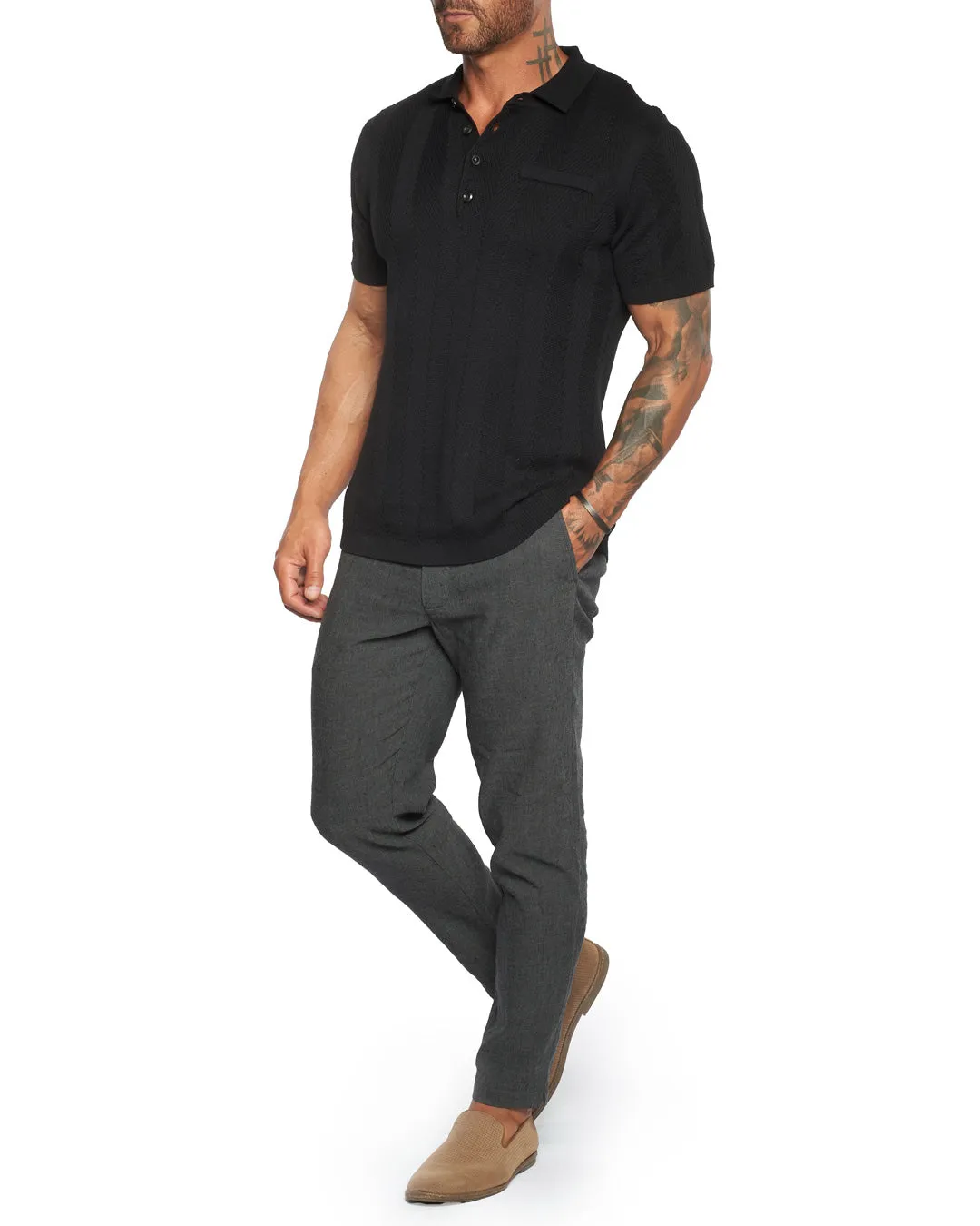 Alastair Fitted Knit Polo