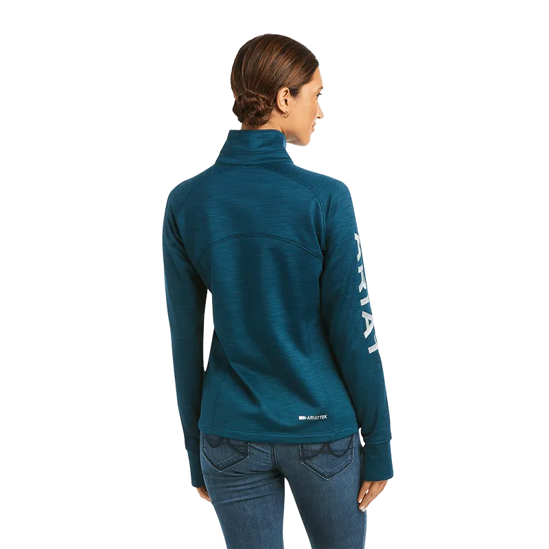 Ariat Women's Tek Team Half Zip Eurasian Teal Sweatshirt