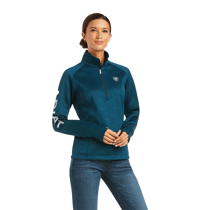 Ariat Women's Tek Team Half Zip Eurasian Teal Sweatshirt