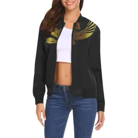 ATEF SNAKE All Over Print Bomber Jacket for Women