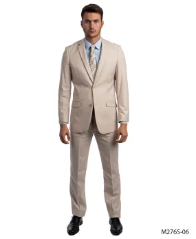 Azzuro Tan Suits 2 PC Slim Fit