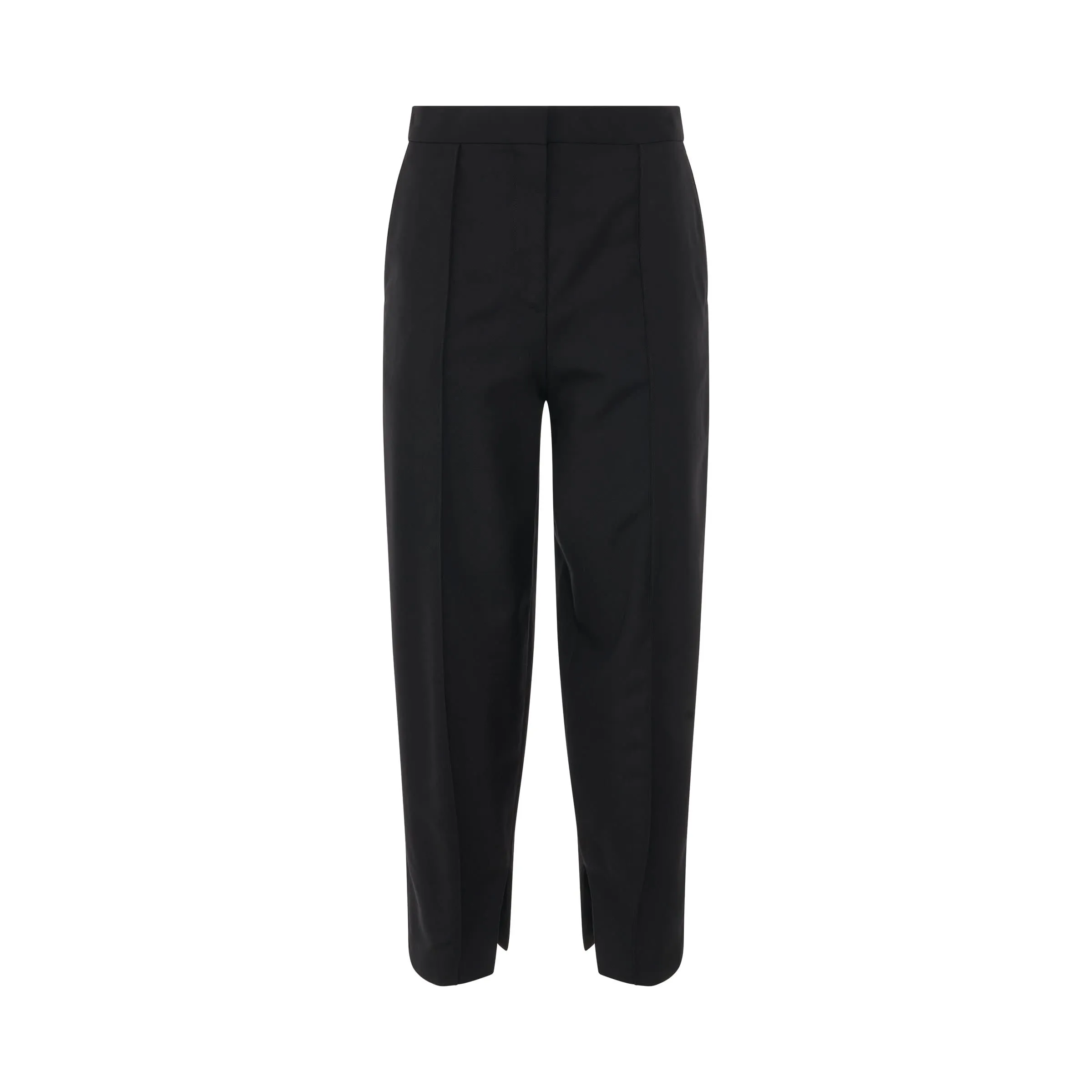 Balloon Wool Trousers in Black