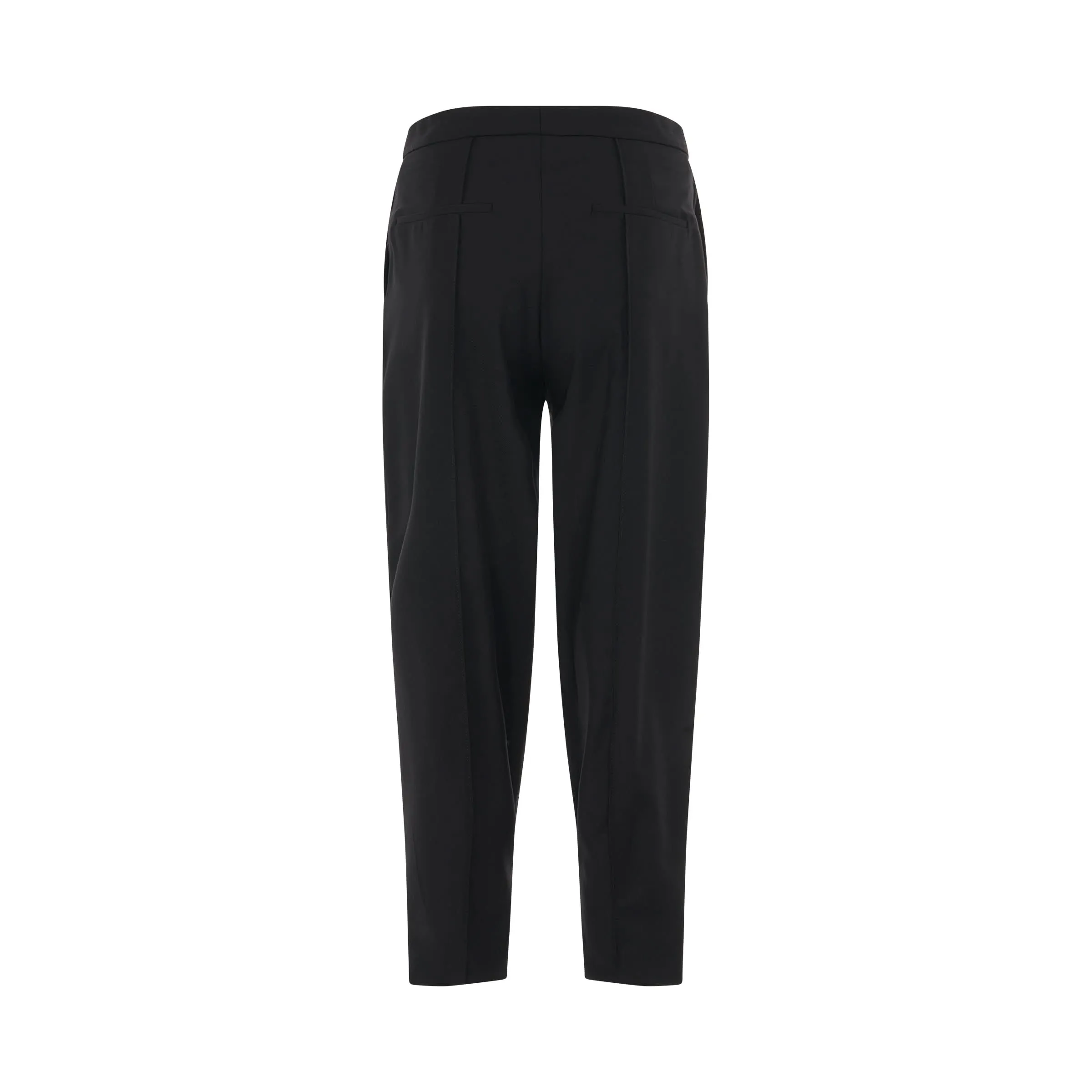 Balloon Wool Trousers in Black