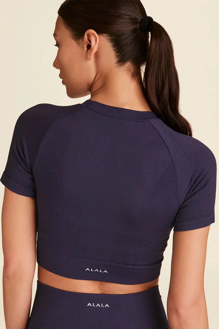 Barre Seamless Tee, Navy