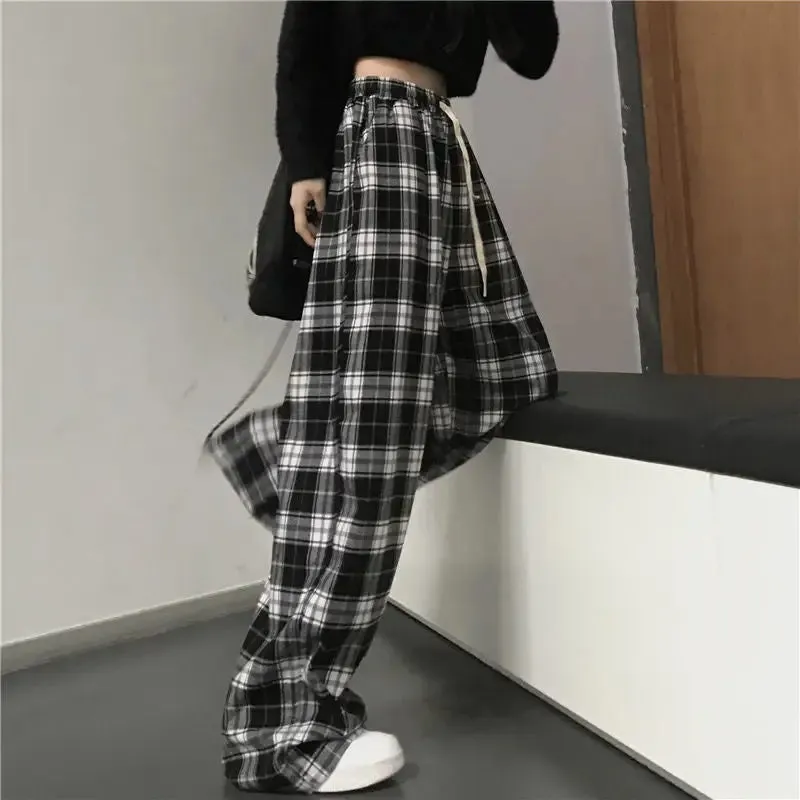 Black and White Plaid Pants