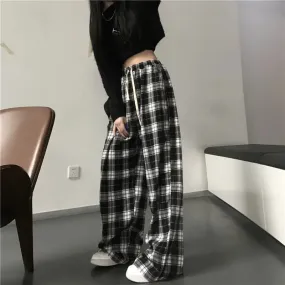 Black and White Plaid Pants