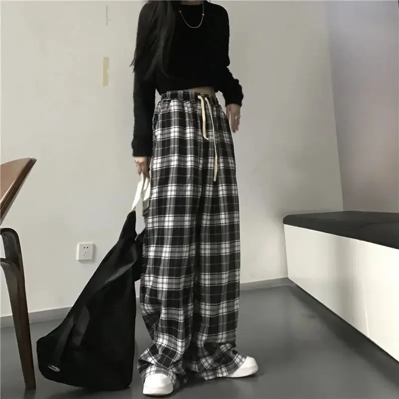 Black and White Plaid Pants