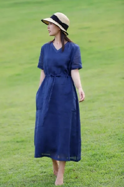 Blue Ramie Dress