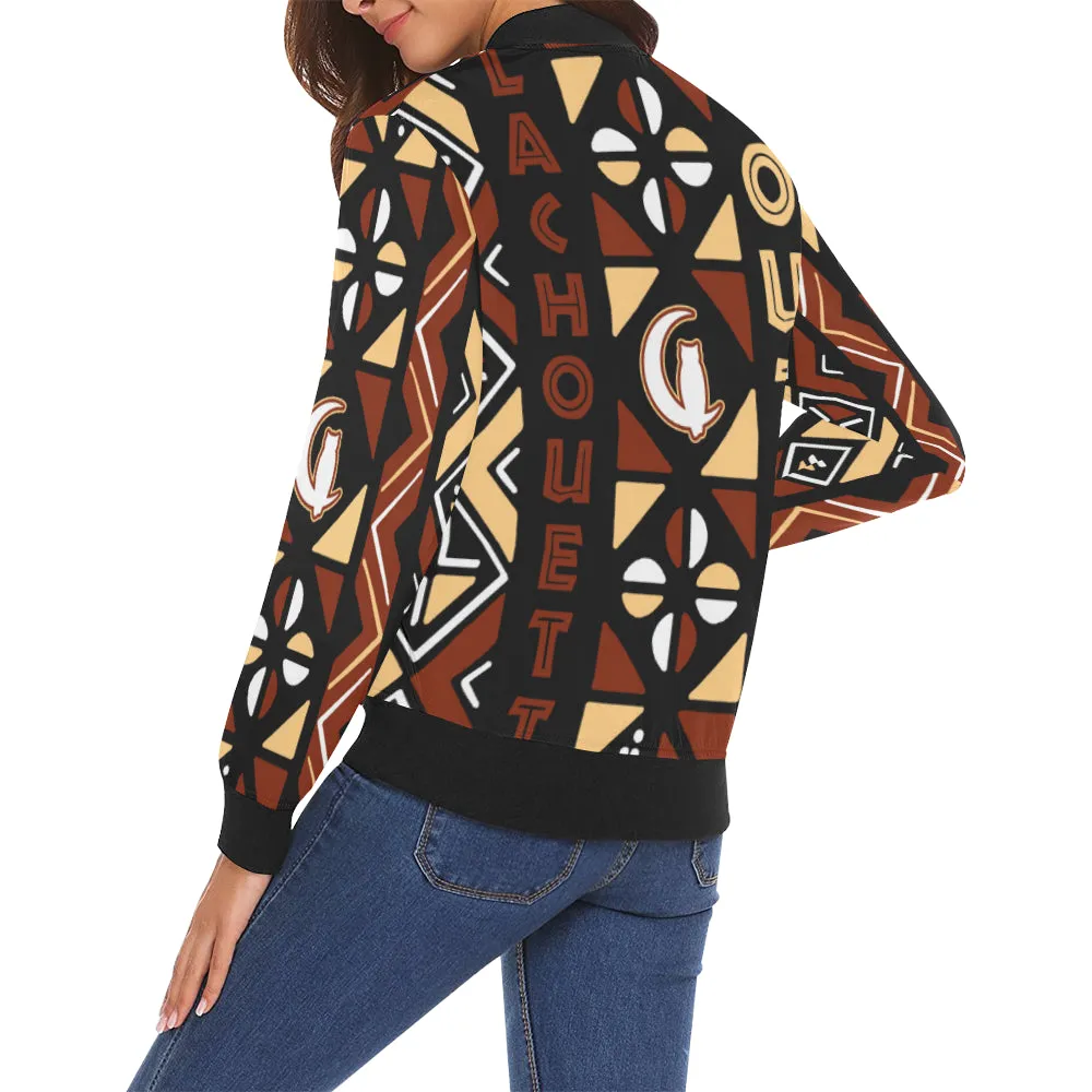 BOGOLAN STYLE All Over Print Bomber Jacket for Women