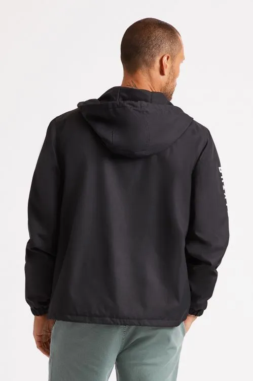 BRIXTON CLAXTON OATH ZIP HOOD JKT - BLACK/WHITE