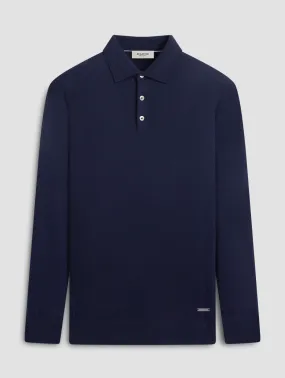 Bugatchi Long Sleeve 3 Button Polo Sweater