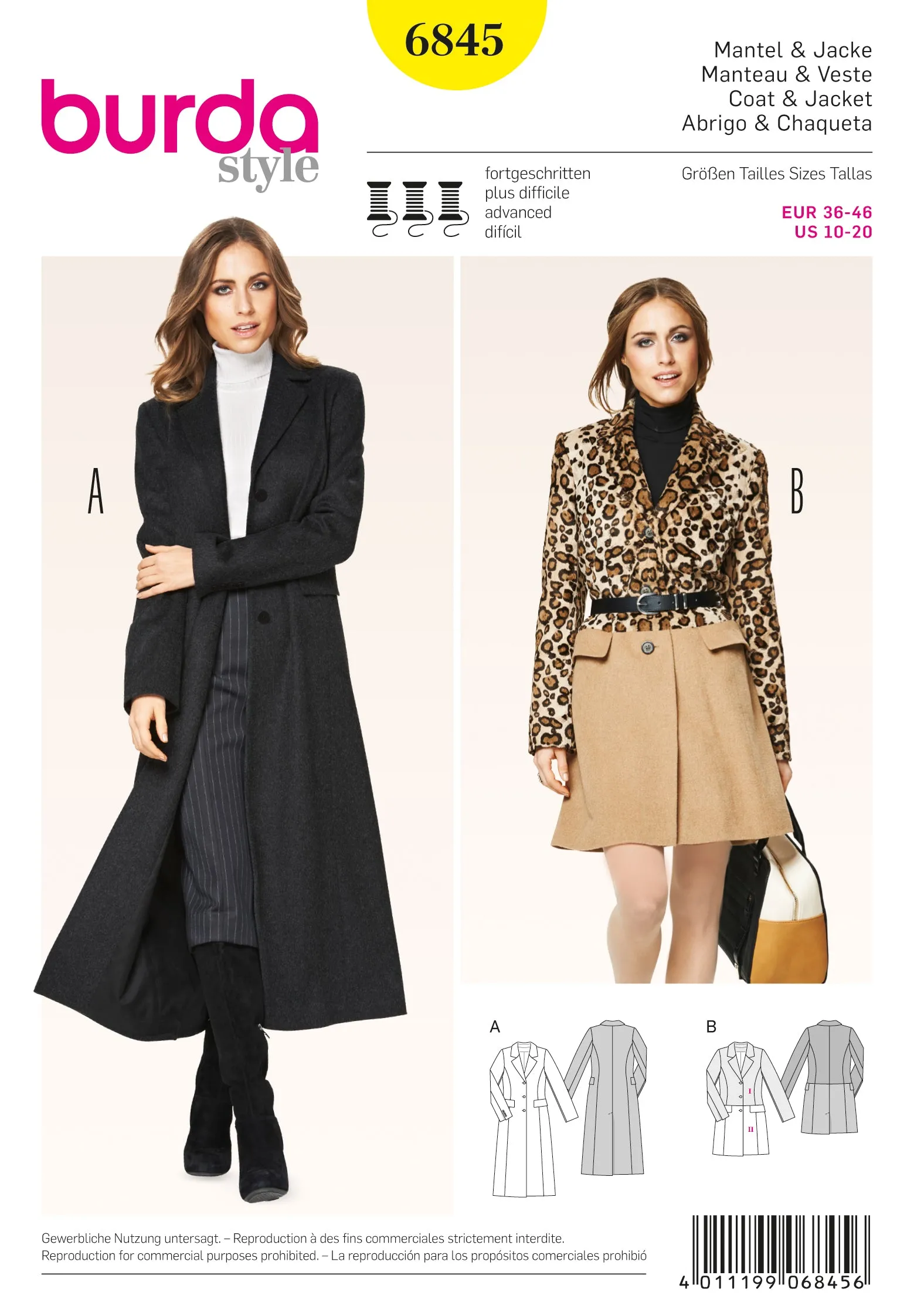 Burda Jacket and Coat 6845