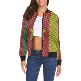 CAMEROUN FLAG All Over Print Bomber Jacket for Women