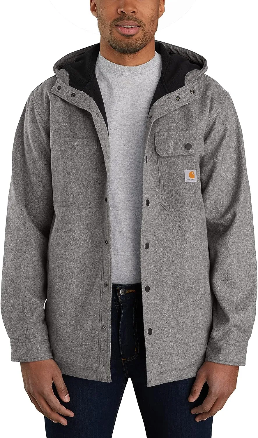 Carhartt Men's Rain Defender Relaxed Fit Heavyweight Hooded Shirt Jacket