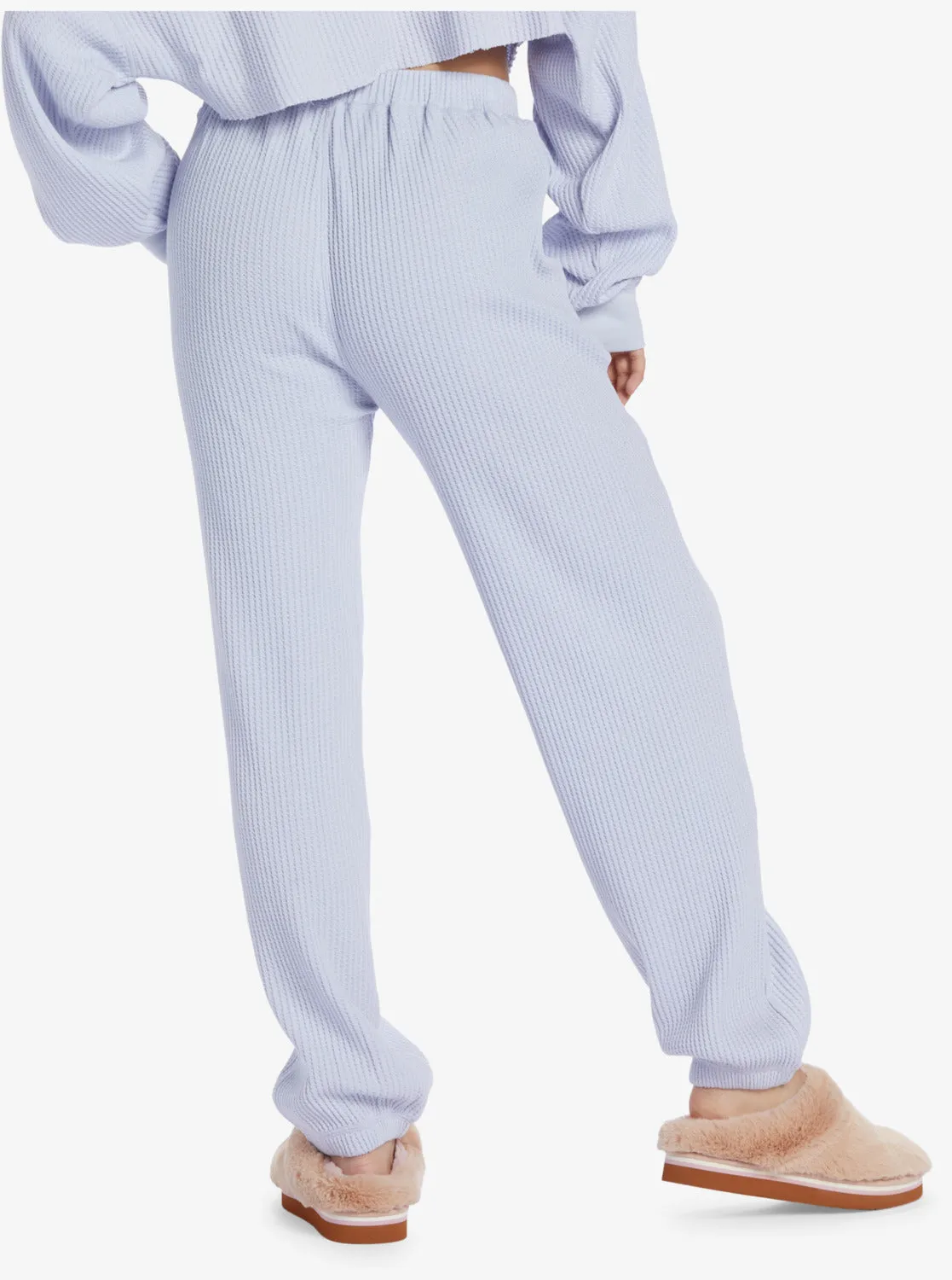 Chloe Kim Off Duty Waffle Sweatpants - Halogen Blue