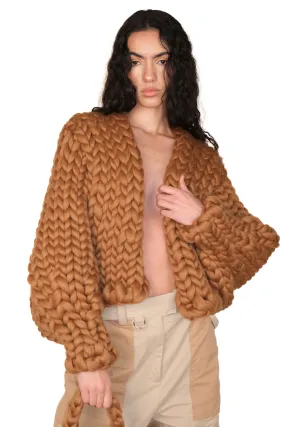 Chocolate Colossal Knit Cardigan