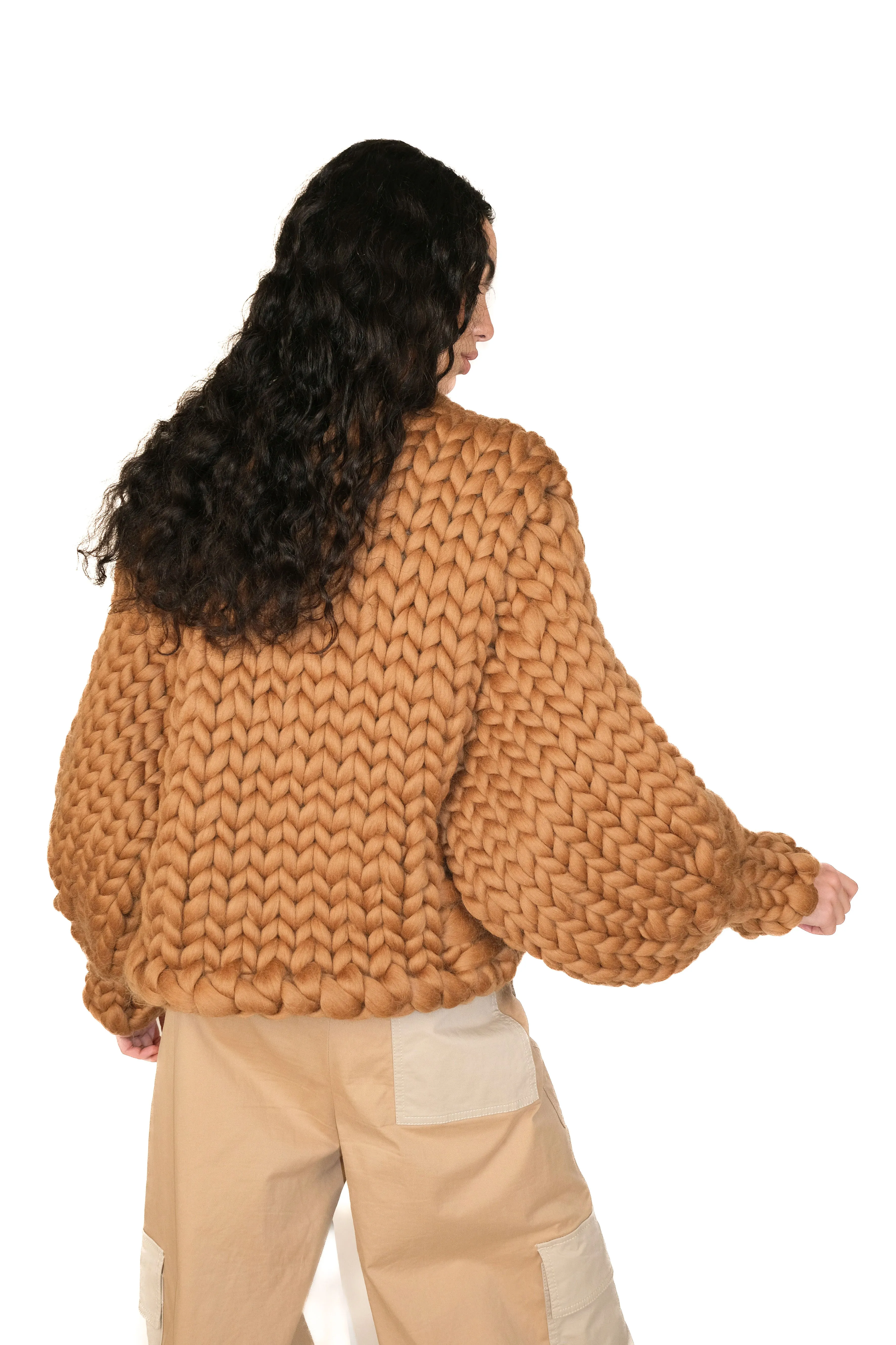 Chocolate Colossal Knit Cardigan