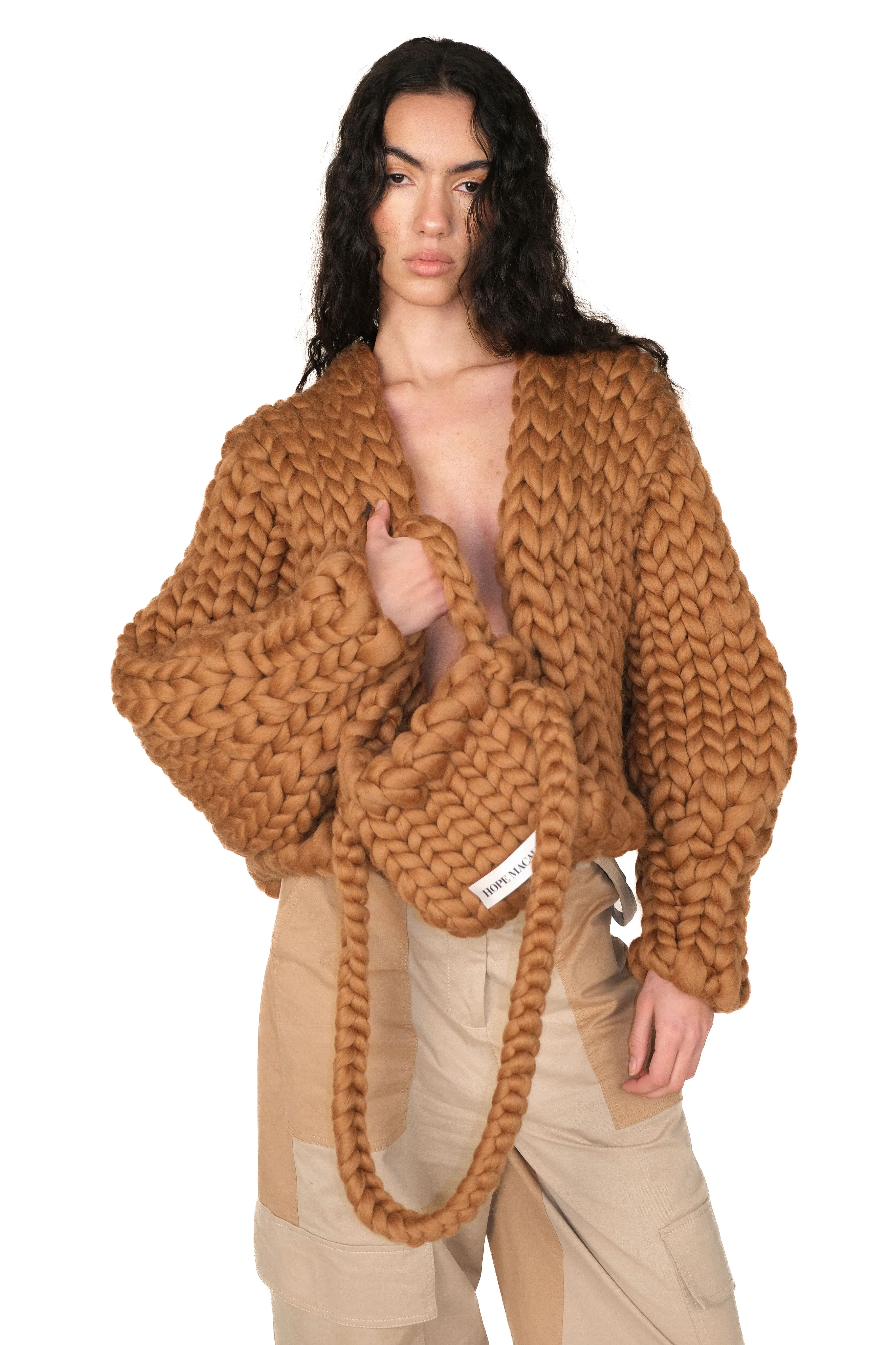 Chocolate Colossal Knit Cardigan