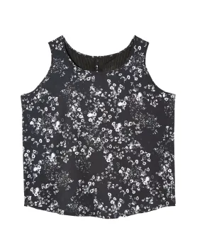 Clementine Tank with Keyhole Back | Black / White