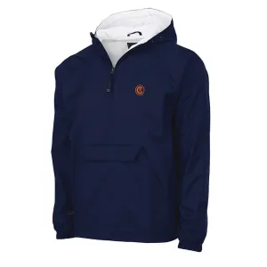 Clemson Ring Crest 1/4 Zip Rain Pullover in Navy