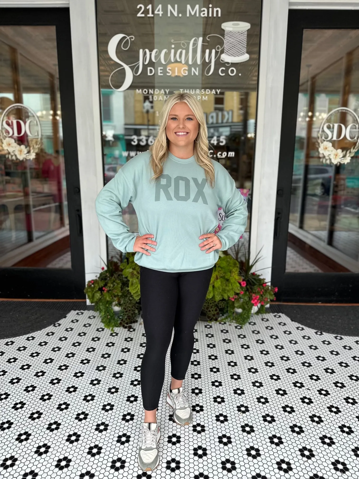 Codeword Fleece Dusty Blue Pullover - "ROX"