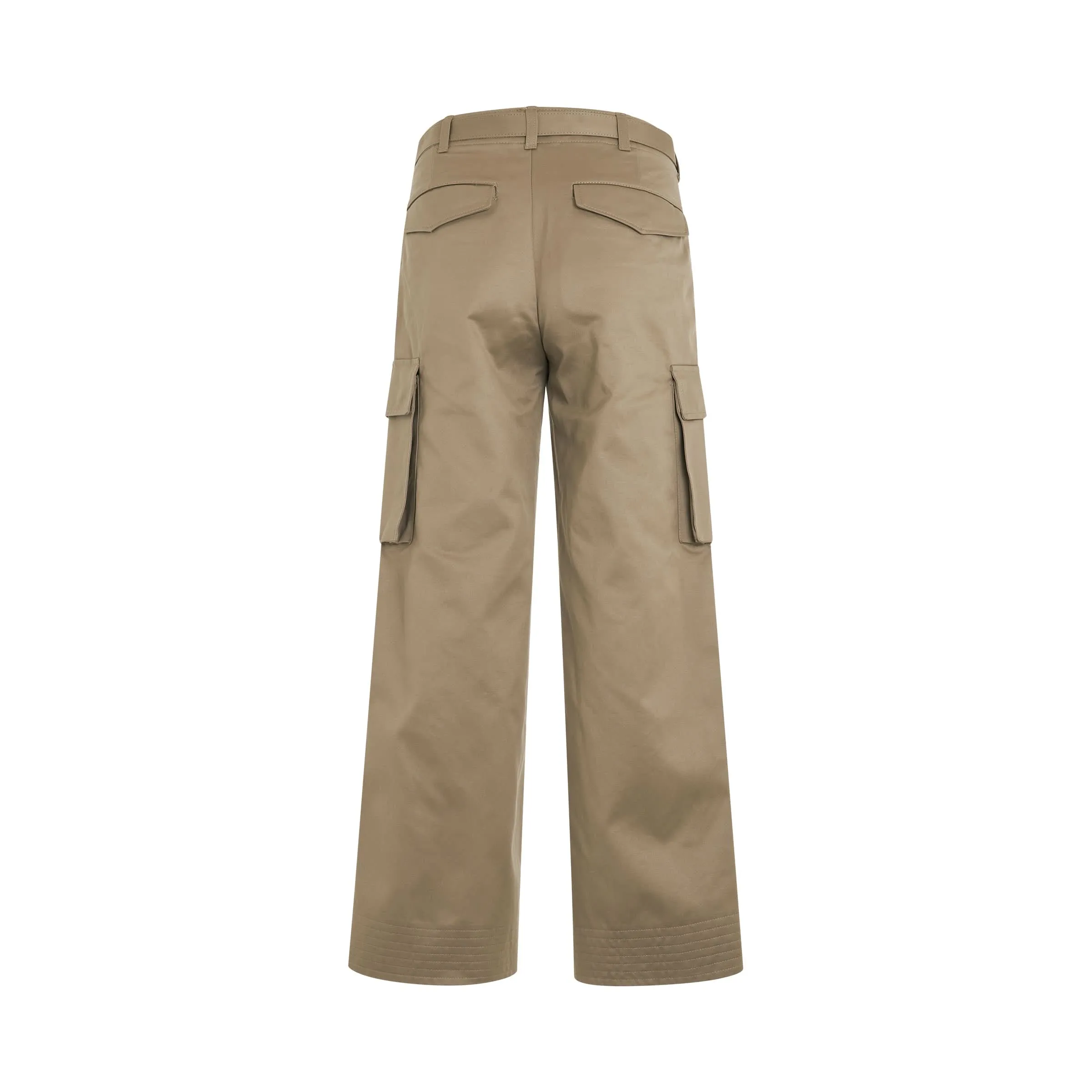 Cotton Gabardine Pants in Beige