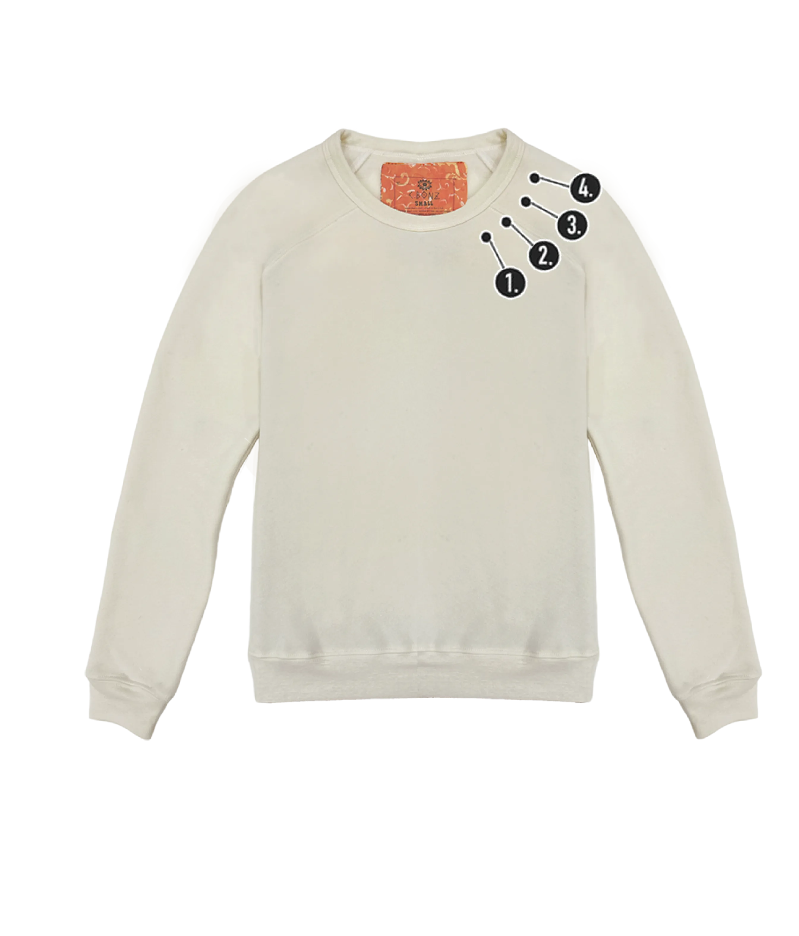 Custom Neck Mini Embroidery Classic Crew Pullover