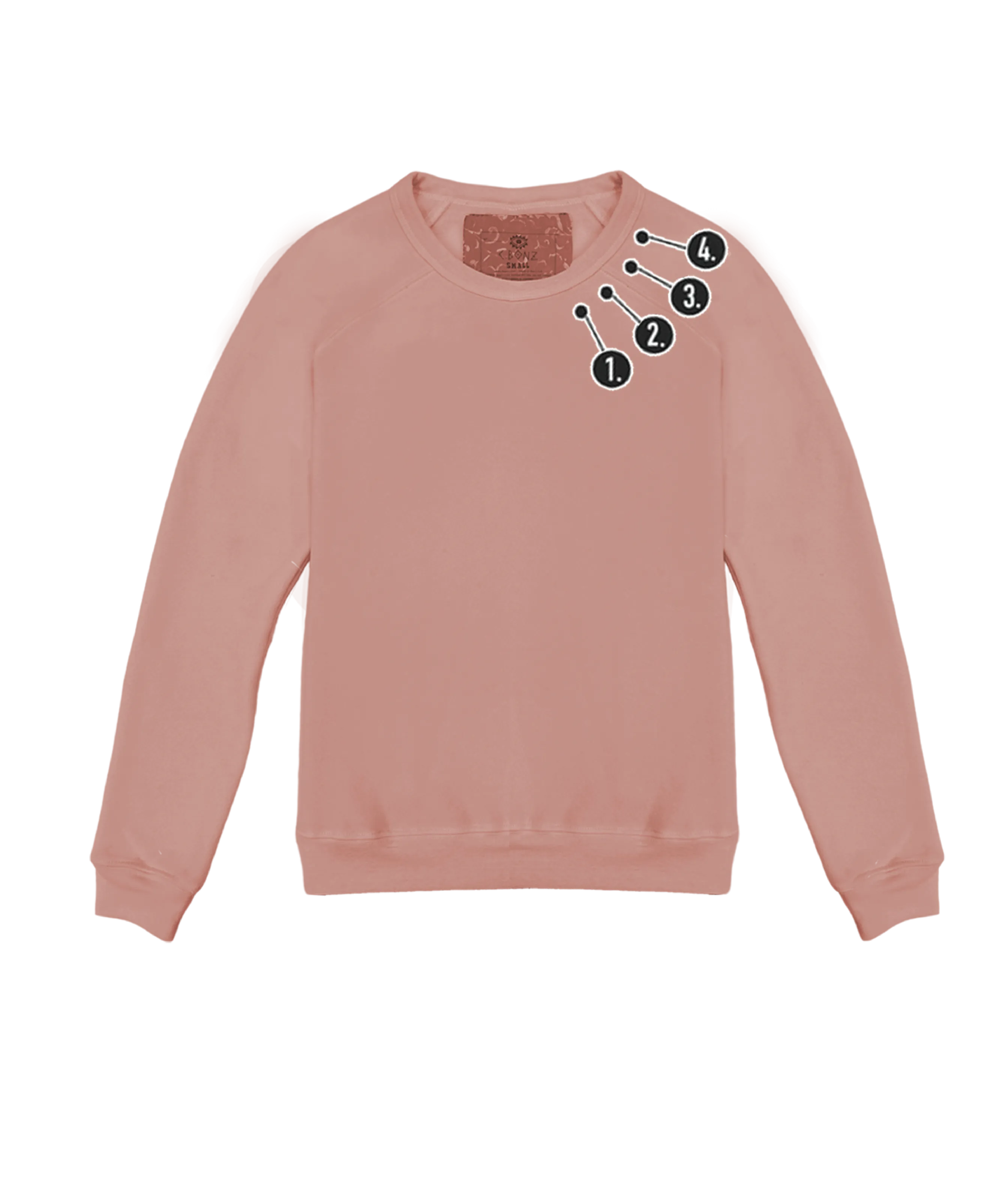 Custom Neck Mini Embroidery Classic Crew Pullover