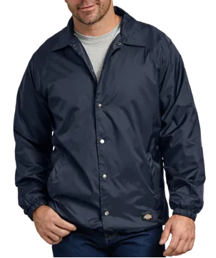 Dickies Snap Front Nylon Jacket- DARK NAVY- 76-242DN