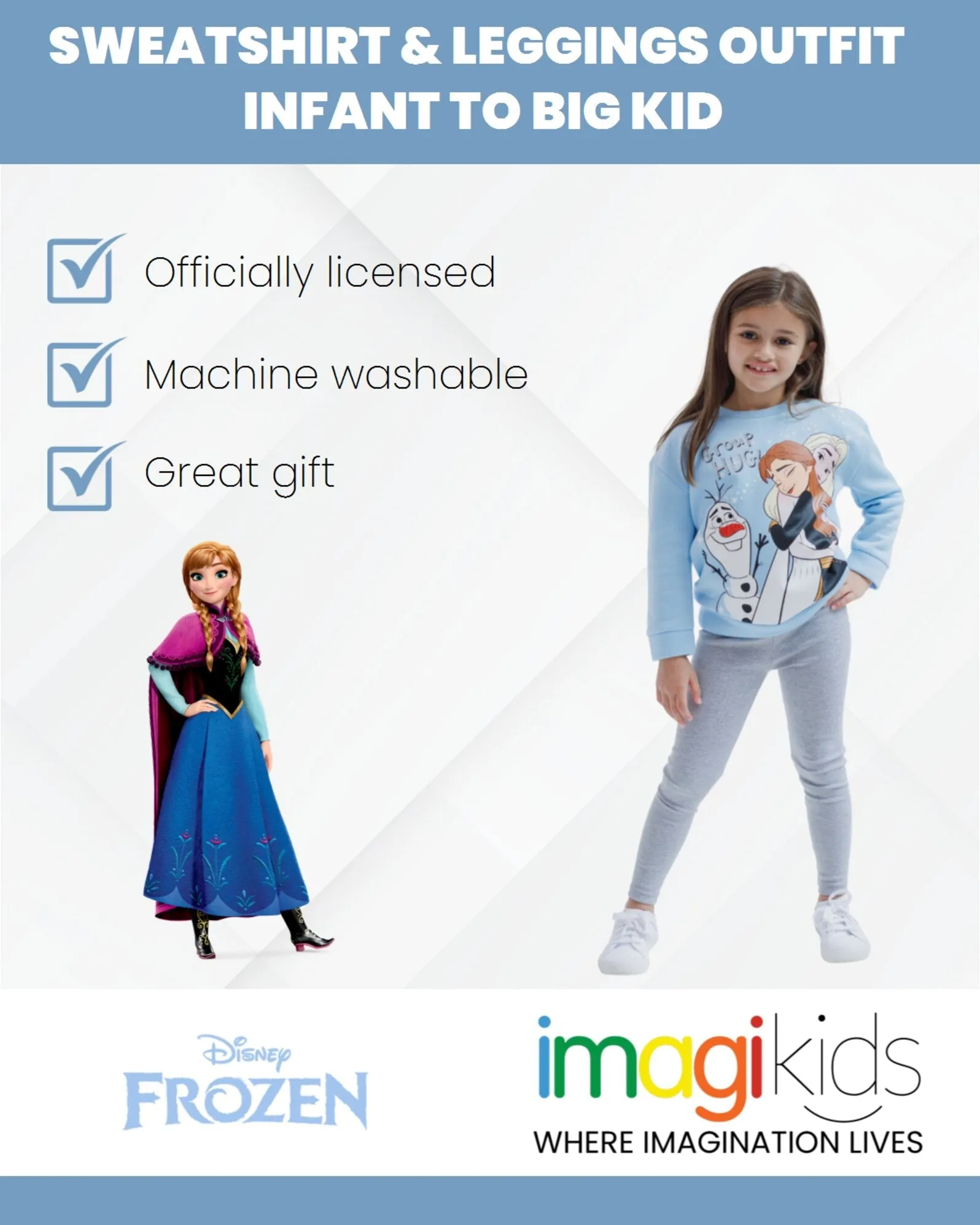 Disney Frozen Fleece Sweatshirt & Leggings Outfit Set