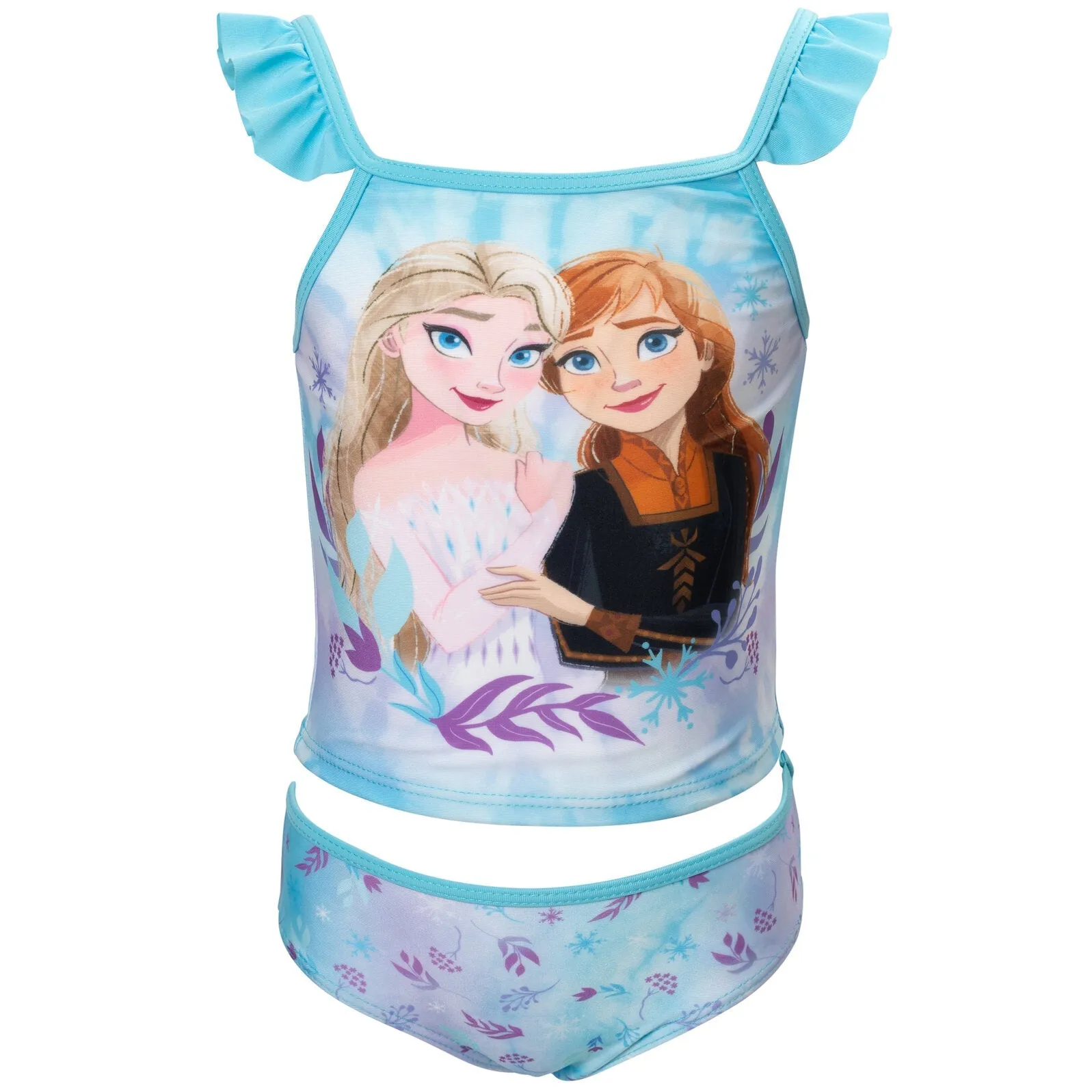 Disney Frozen UPF 50  Pullover Tankini Top Bikini Bottom Swim Set