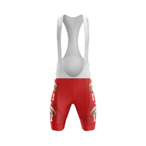 Dog Custom Face Bib & Shorts (Red)