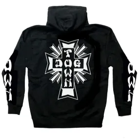 Dogtown Cross Logo Pullover Hooded Sweatshirt w/ Sleeve Print