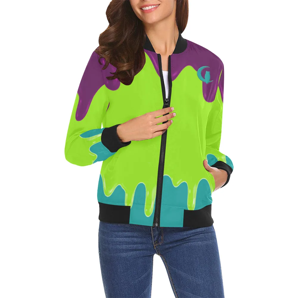 DRIPPIN LEAN All Over Print Bomber Jacket for Women