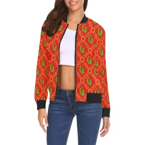 ELEGANCE RJV All Over Print Bomber Jacket for Women