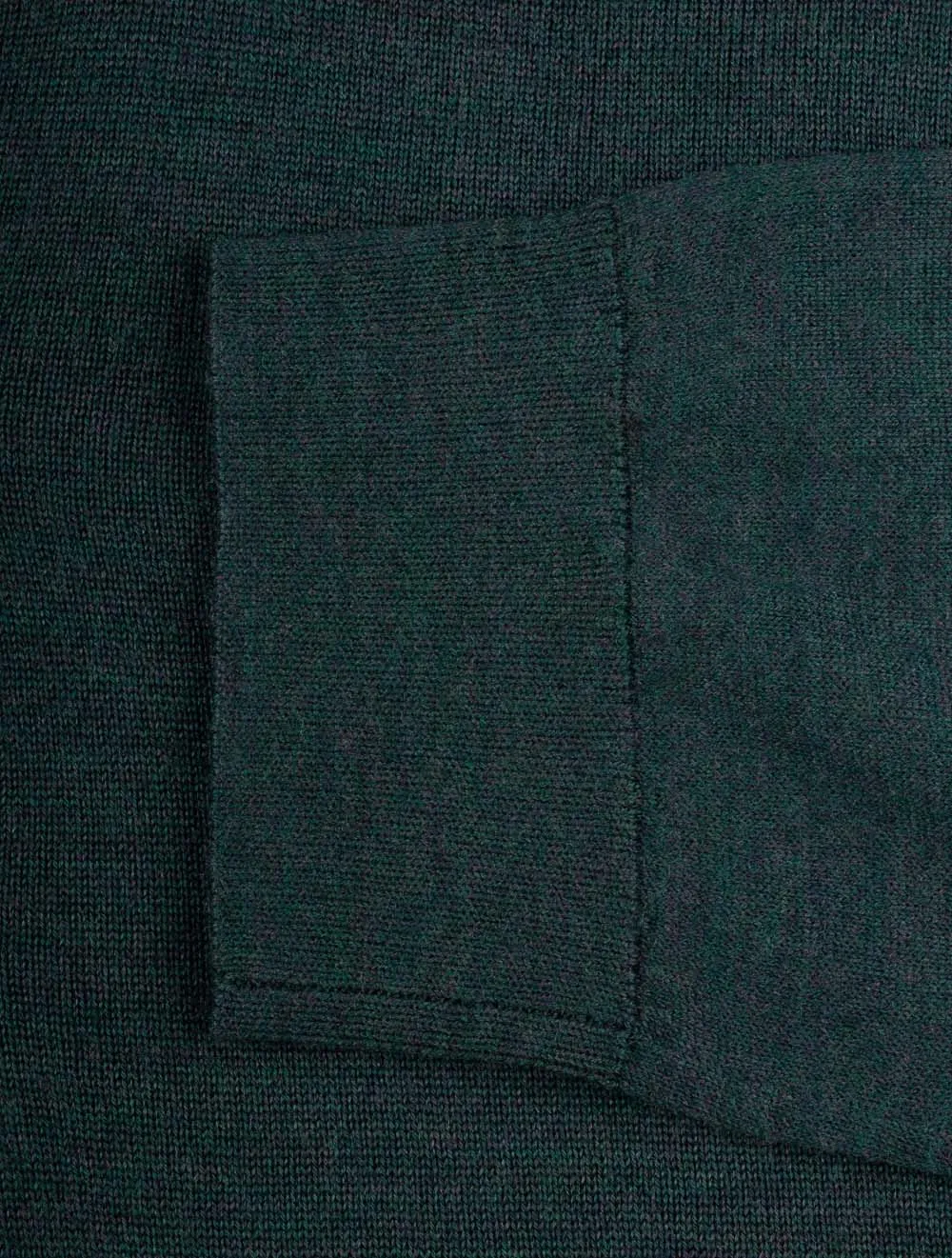 Extra Fine Merino Wool Polo Tartan Green