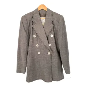 Gai Mattiolo Double Breasted Wool Jacket Grey Fr40 UK 12/14