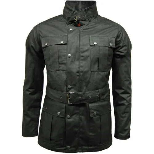 Game Continental Belted Motorcyle Wax Jacket