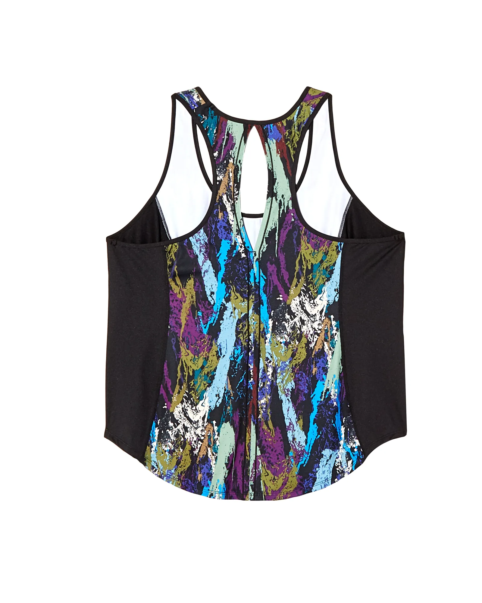 Geranium Tank | Black / Turquoise