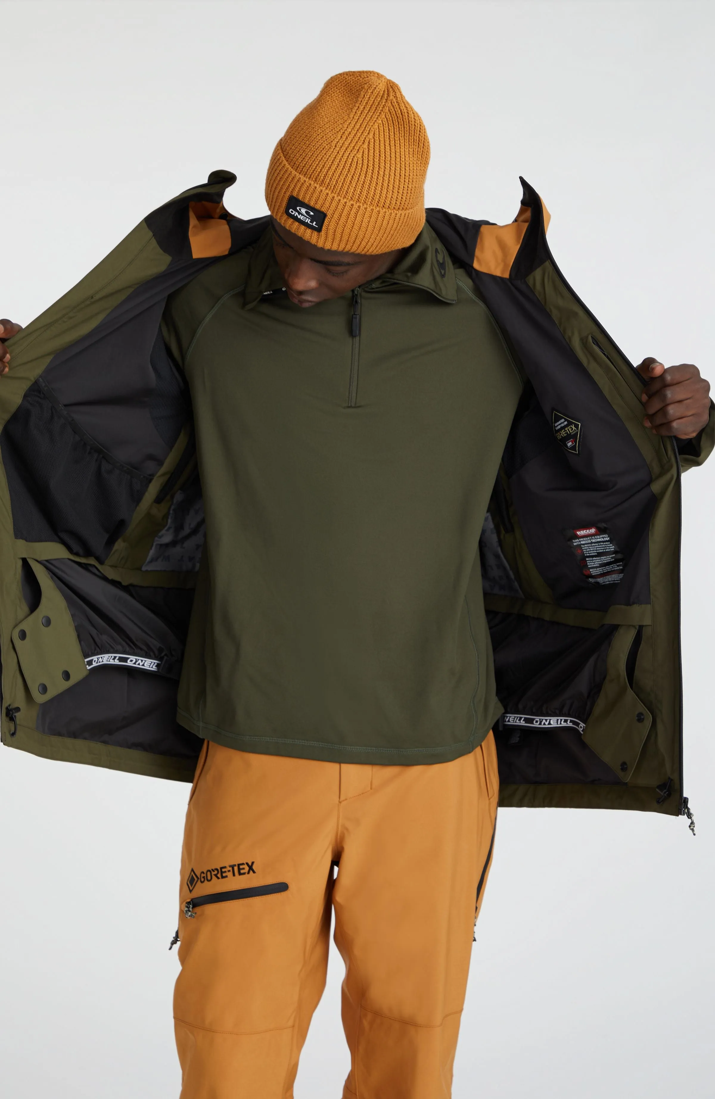 GORE-TEX Psycho Snow Jacket | Rich Caramel Colour block