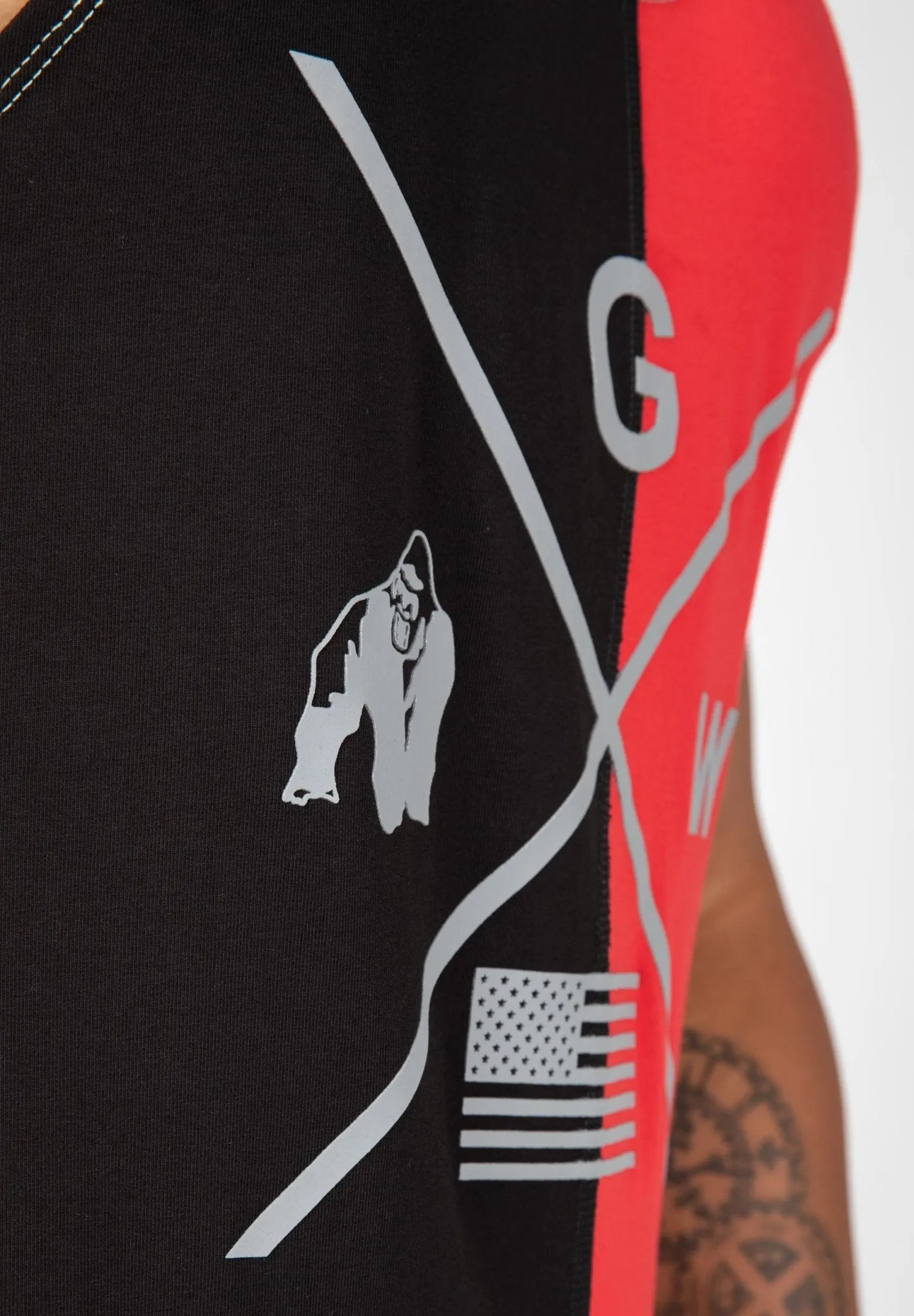 Gorilla Wear Sterling Stringer Tank Top - Black-Red