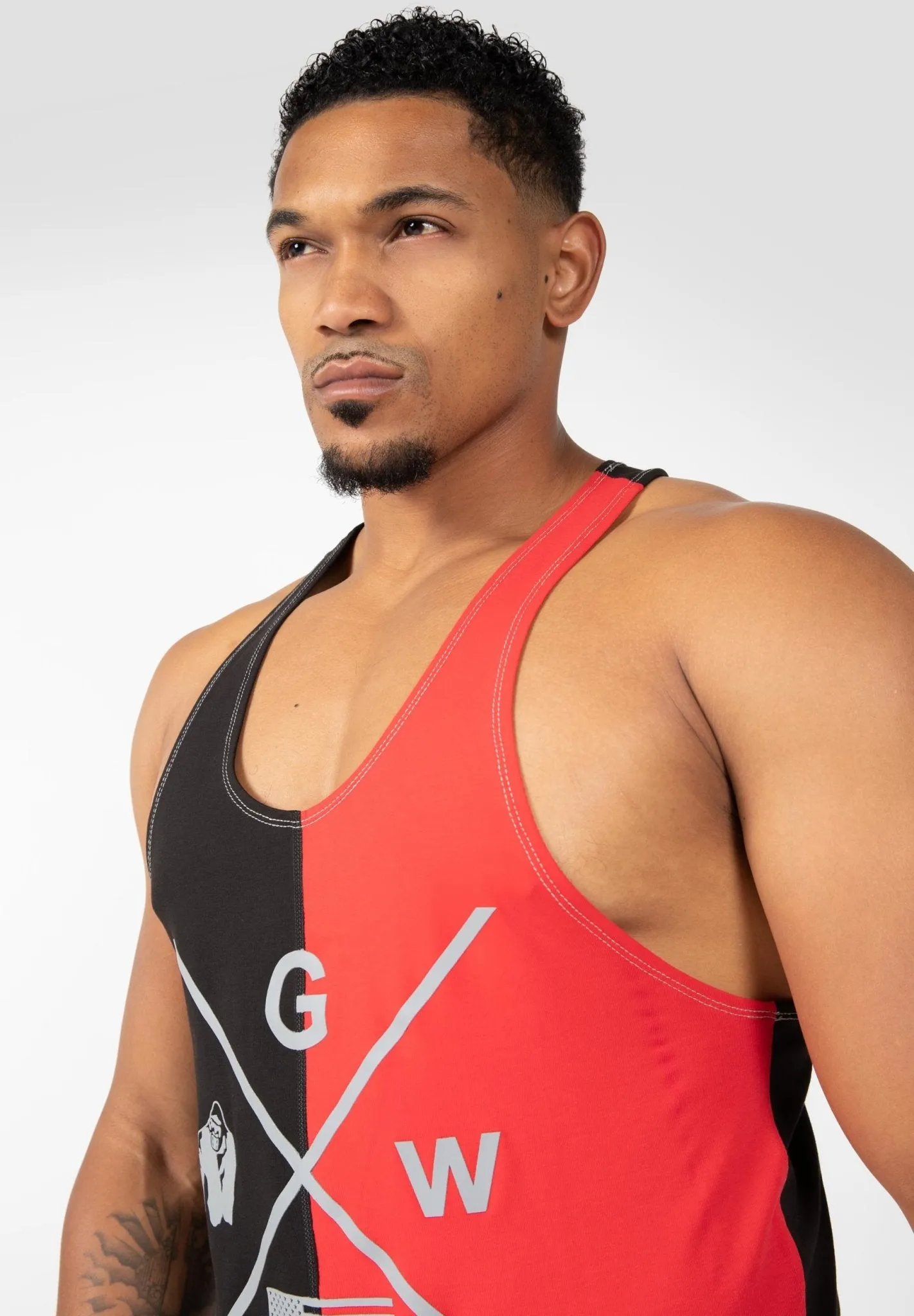 Gorilla Wear Sterling Stringer Tank Top - Black-Red