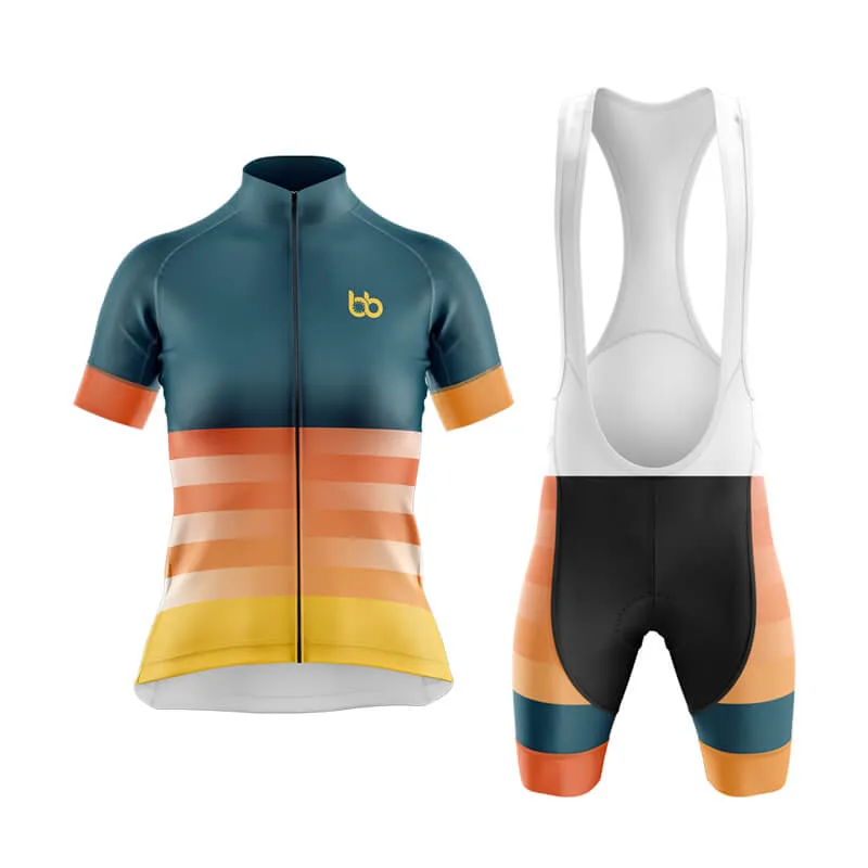 Gradient Frequency Club Cycling Kit (Navy-Orange-Yellow)